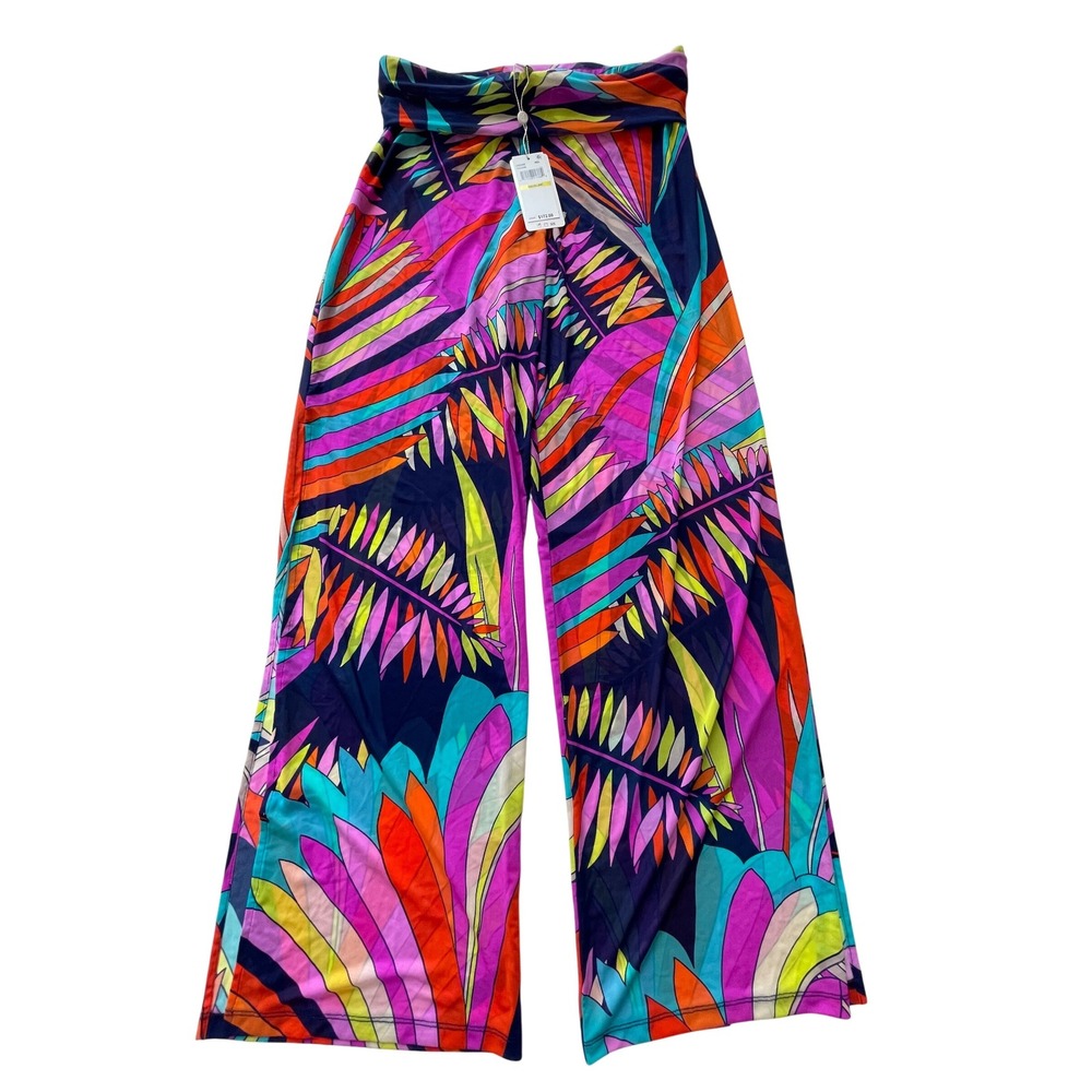 Trina Turk Multicolor Cover Up Pants With Side Slits‎ Women's Size Medium